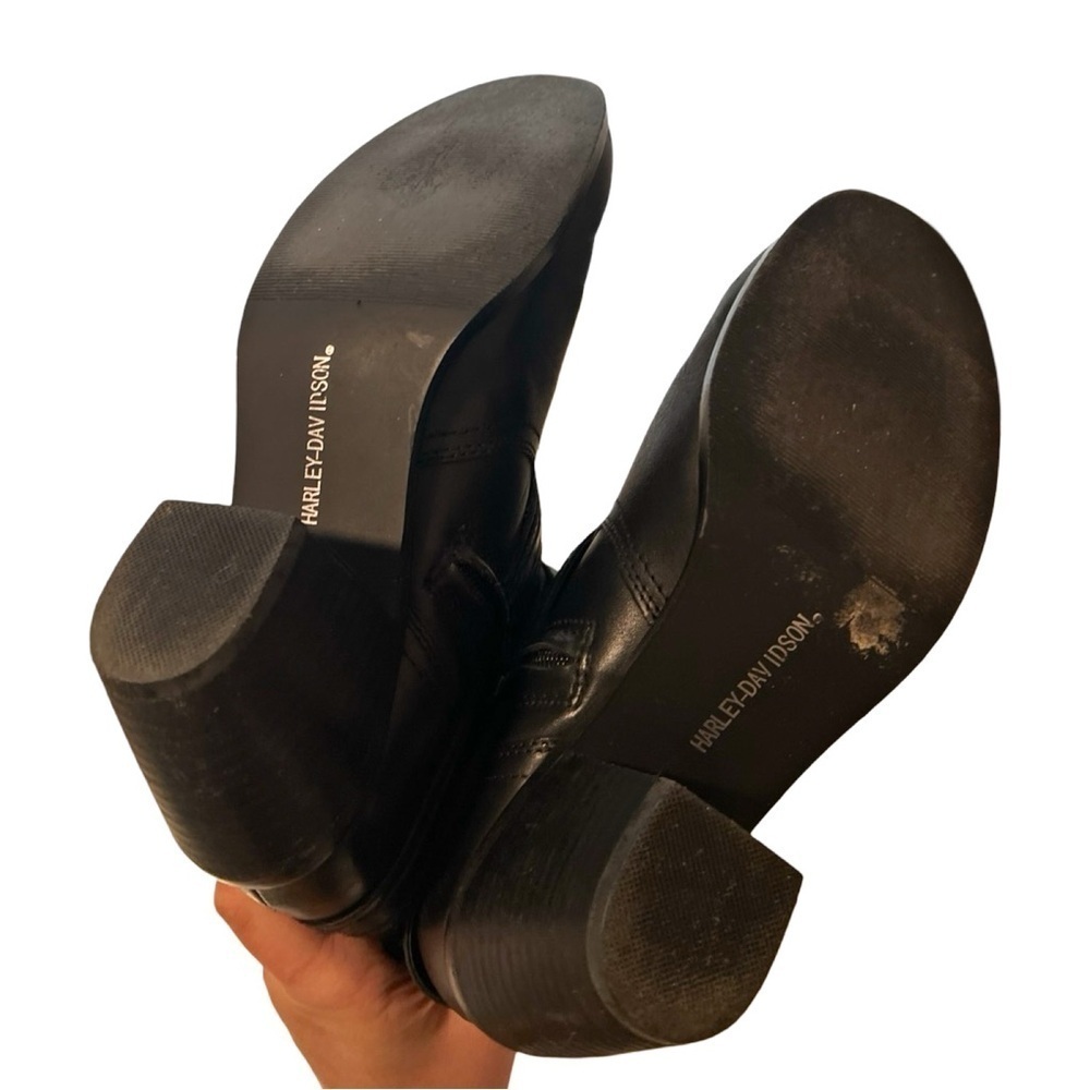 HARLEY DAVIDSON Leather Riding Solstice Boots Black Sz 6 - Picture 5 of 8